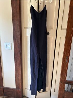 Likely Navy Spaghetti-Strap Slip Dress